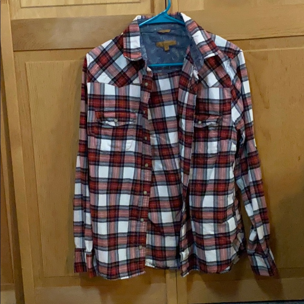 Red white and blue flannel